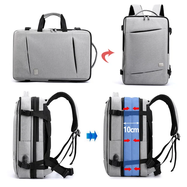 Expandable 17inch Laptop Backpack #63013 Black