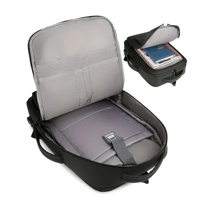 Expandable 16inch Laptop Backpack #1905 Black