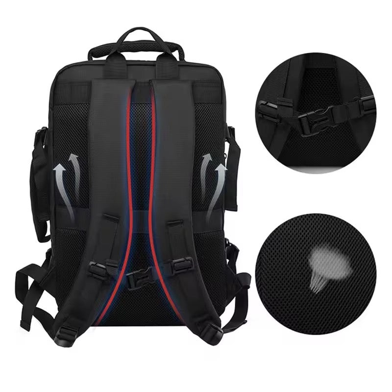 17inch Grey Expandable Laptop Backpack #8853