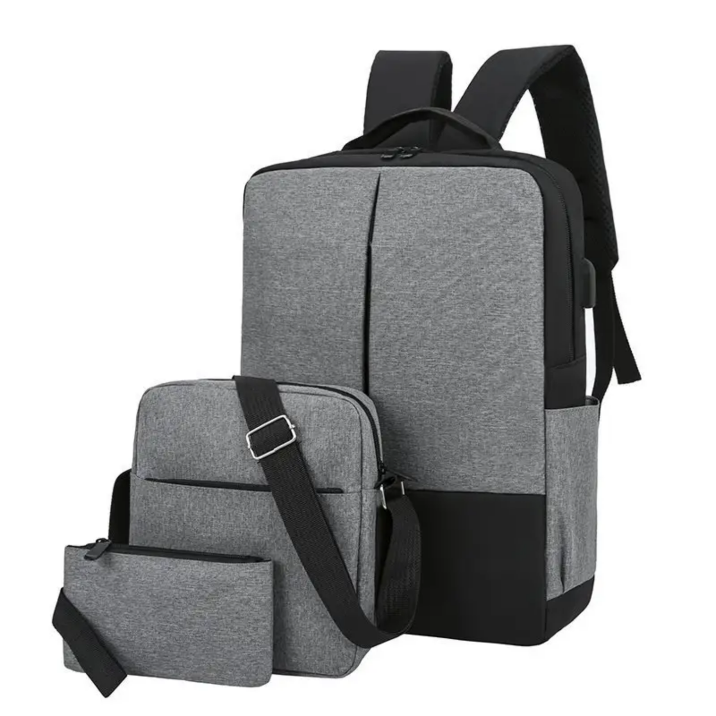 Laptop Backpack Set #6001 Gray