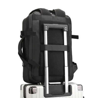 Expandable 17inch Laptop Backpack #1904 Black