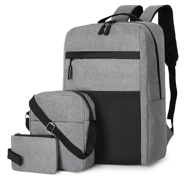 Laptop Backpack Set #6022 Gray
