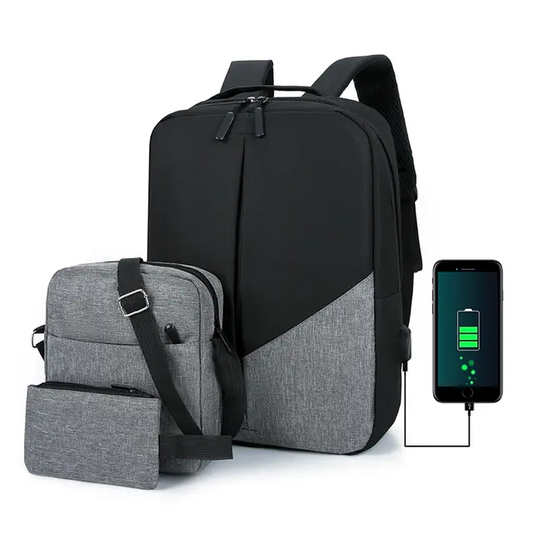 Laptop Backpack Set #6003 Gray