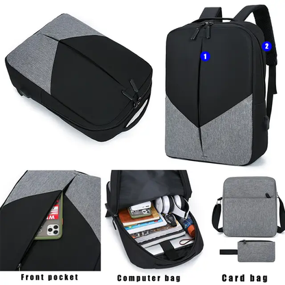 Laptop Backpack Set #6003 Gray