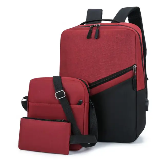 Laptop Backpack Set #6004 Red