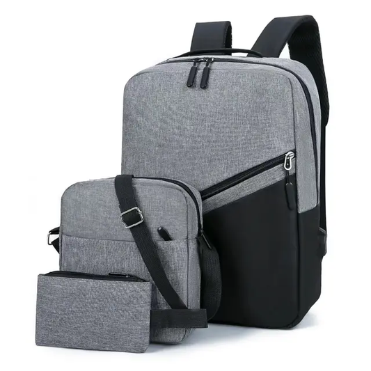 Laptop Backpack Set #6004 Gray