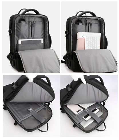 Expandable 17inch Laptop Backpack #1904 Black