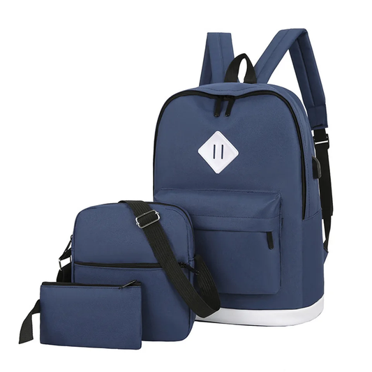 Laptop Backpack Set #4 Blue