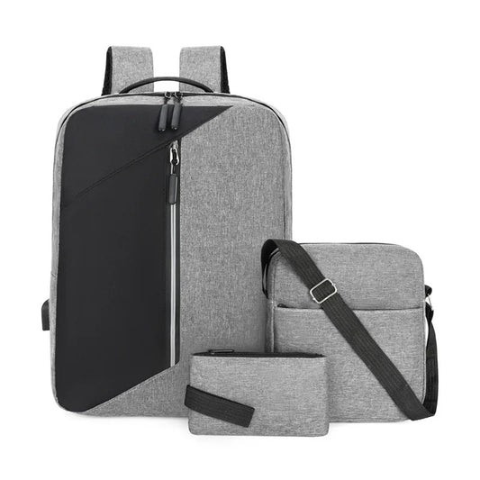 Laptop Backpack Set Grey